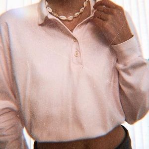 pink polo t-shirt/sweater